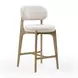 Carnation Cream Performance Fabric Upholstered Counter Height Stool