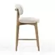 Carnation Cream Performance Fabric Upholstered Counter Height Stool