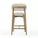 Carnation Cream Performance Fabric Upholstered Counter Height Stool