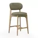 Carnation Forest Green Performance Fabric Upholstered Counter Height Stool