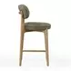 Carnation Forest Green Performance Fabric Upholstered Counter Height Stool