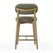 Carnation Forest Green Performance Fabric Upholstered Counter Height Stool
