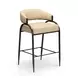 Tatum Taupe Upholstered Counter Height Stool