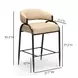 Tatum Taupe Upholstered Counter Height Stool