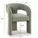 Malone Green Performance Fabric Upholstered Dining Chair