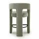 Malone Green Performance Fabric Upholstered Counter Height Stool
