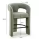 Malone Green Performance Fabric Upholstered Counter Height Stool
