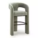 Malone Green Performance Fabric Upholstered Bar Stool
