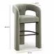 Malone Green Performance Fabric Upholstered Bar Stool