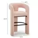 Malone Blush Performance Fabric Upholstered Bar Stool