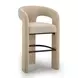 Malone Taupe Performance Fabric Upholstered Bar Stool