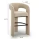 Malone Taupe Performance Fabric Upholstered Bar Stool