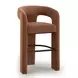 Malone Rust Red Performance Fabric Upholstered Bar Stool