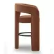 Malone Rust Red Performance Fabric Upholstered Bar Stool