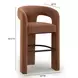 Malone Rust Red Performance Fabric Upholstered Bar Stool