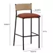 Celine Maroon Performance Fabric Upholstered Bar Stool