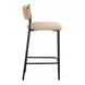 Celine Tan Performance Fabric Upholstered Bar Stool