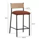 Celine Maroon Performance Fabric Upholstered Counter Height Stool