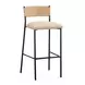 Celine Tan Performance Fabric Upholstered Counter Height Stool