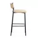 Celine Tan Performance Fabric Upholstered Counter Height Stool