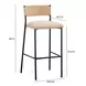 Celine Tan Performance Fabric Upholstered Counter Height Stool