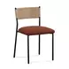 Celine Maroon Performance Fabric Upholstered Dining Chair Set of 2