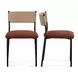 Celine Maroon Performance Fabric Upholstered Dining Chair Set of 2
