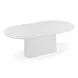 Nara Pure White Oval Outdoor Concrete Dining Room Set