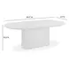 Nara Pure White 84" Oval Outdoor Concrete Dining Table