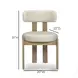 Odessa Cream Vegan Upholstered Leather Dining Chair