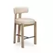 Odessa Taupe Upholstered Counter Height Stool