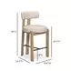 Odessa Taupe Upholstered Counter Height Stool