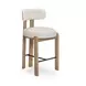 Odessa Cream Performance Fabric Upholstered Counter Height Stool