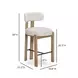 Odessa Cream Performance Fabric Upholstered Counter Height Stool