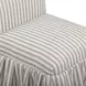 Gertrude Khaki and White Performance Fabric Upholstered Dining Chair