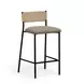 Celine Brown Performance Boucle Upholstered Counter Height Stool