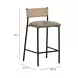 Celine Brown Performance Boucle Upholstered Counter Height Stool