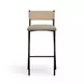 Celine Brown Performance Boucle Upholstered Bar Stool