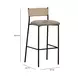 Celine Brown Performance Boucle Upholstered Bar Stool