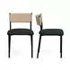 Celine Black Performance Boucle Upholstered Dining Chair Set of 2