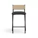 Celine Black Performance Boucle Upholstered Counter Height Stool