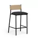 Celine Black Performance Boucle Upholstered Counter Height Stool