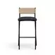 Celine Black Performance Boucle Upholstered Bar Stool