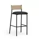 Celine Black Performance Boucle Upholstered Bar Stool