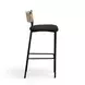 Celine Black Performance Boucle Upholstered Bar Stool