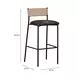Celine Black Performance Boucle Upholstered Bar Stool