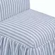 Gertrude Blue Striped Performance Linen Upholstered Dining Chair