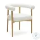 Spara White Performance Vegan Leather Dining Chair
