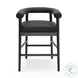 Spara Black Performance Vegan Leather Counter Height Stool