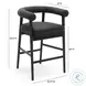 Spara Black Performance Vegan Leather Counter Height Stool